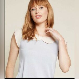 ModCloth Peter Pan Collar Chiffon T-Shirt Sz 2X